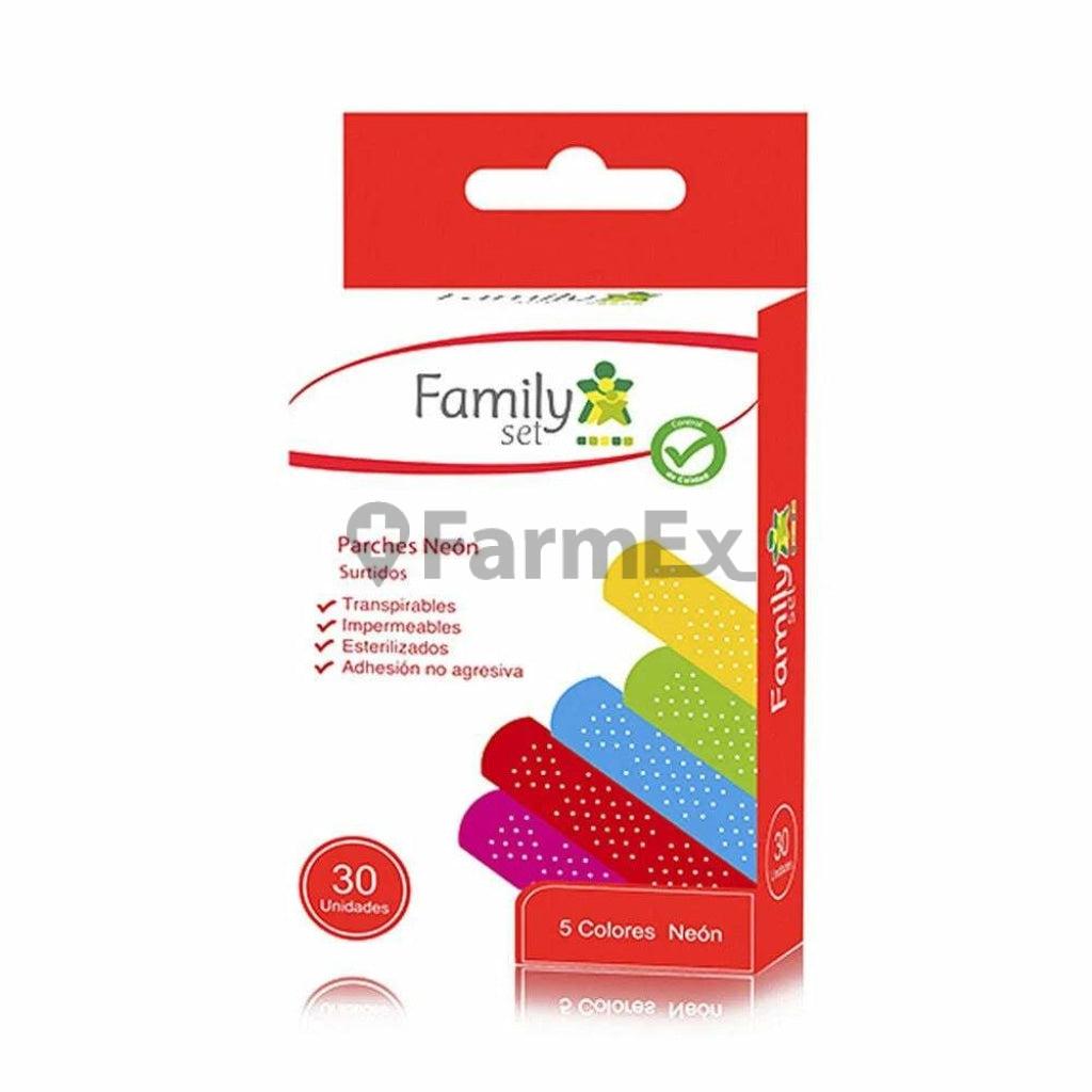 Family Set Parches Neon "Colores" x 30 unidades Family Set